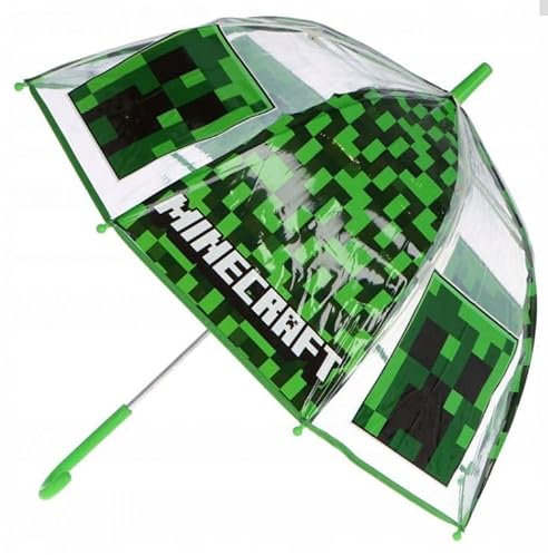 Minecraft Regenschirm Kuppelschirm Stock-Schirm manuell 71 cm Durchmesser (Farbmix 1)