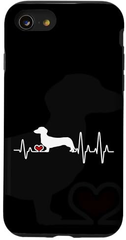 Hülle für iPhone SE (2020) / 7 / 8 Dackel Hund Herzschlag Puls