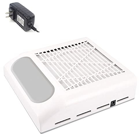 Colector de polvo de uñas, ventilador colector de polvo de uñas de 80 W, aspiradora, máquina herramienta de manicura con filtro, herramienta de arte de uñas de gran potencia, aspiradora de uñas (enchu