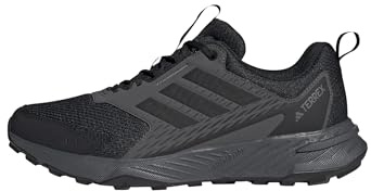 Adidas Mens Terrex Tracefinder 2 Trail Running, Black/Black/Grey, 10.5