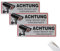 Videoüberwachung Schild 3 Stück 12cm×4cm mit Tape, Gebürsteter Aluminium Achtung Videoüberwachung Schild, Achtung Privatgrundstück, Selbstklebend & Aluminium