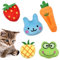 Rapidbok Erba Gatta Giocattoli, 5 Pezzi Giocattolo Catnip per Gatti, Forma Carina Erba Gatta Peluche Giocattolo, Adatto per il Gioco da Masticare Gattino Fragola/Rana/Coniglio/Ananas/Carota