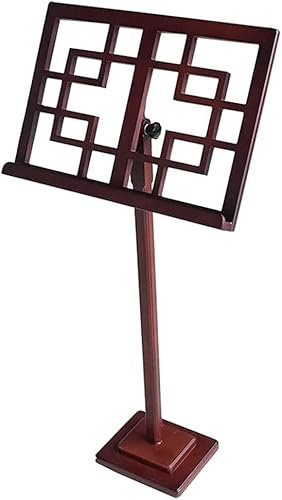 Notenständer, Orchesterpult, Notenständer Schwerer Notenhalter aus Holz Bodenstehender tragbarer Notenständer for Bühnenstudio-Gitarrenhalter(Brown)