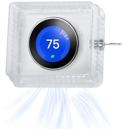 Thermostat Lock Box with Key 5 L x 4.5 W x 2.2 H or Smaller,Universal AC Lock Box for Thermostat on Wall,Thermostat Guard for Thermostats on Wall Fits