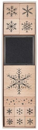 Stempelset Schneeflocken FSC 100% 12 Stk