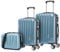 Set de 3 valises de Voyage Cabine 55x39x21cm (45L), Moyenne 65cm, Trousse de Toilette, Valise Rigide Polycarbonate - Bleu