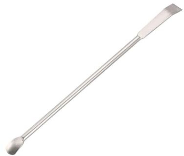 Micro Lab Sampling Reagent Spoon 304 Stainless Steel 2 in 1 Double Head Laboratory Mixing Spatula 125mm 2Pcs