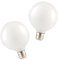Chrasy 2 Packs G80 LED Globe E27 Screw Bulb, 5W(40W Equivalent) E27 Vintage Light Bulbs, Glass LED Edison Screw Bulb for Decorative Home Lighting, Opal White Glass (Cold White)