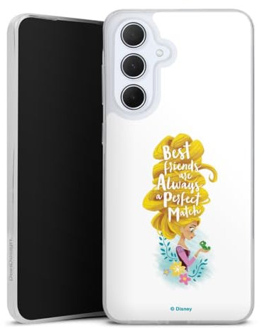 Slim Case kompatibel mit Samsung Galaxy A 36 5G Silikon Handyhülle transparent Hülle extra dünn Disney Princess BFF Rapunzel