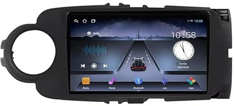 ZUBIX Autoradio Android Double DIN per Toyota Yaris 2012-2017, Touchscreen da 9 Pollici, Controllo del Volante, Collegamento allo Specchio con Bluetooth, Navigazione,4 Core WiFi 1G+16G