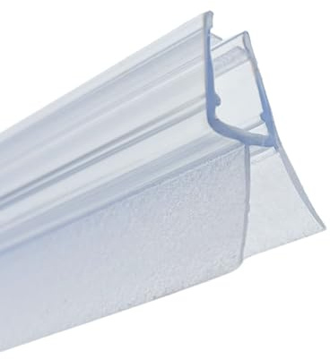IWOFER Guarnizione Box Doccia Profilo R per Vetro 6-8 mm, Ricambio Universale Trasparente, Senza Colla, Tagliabile, Made in Italy, Antigoccia Tenuta Acqua (100 cm)