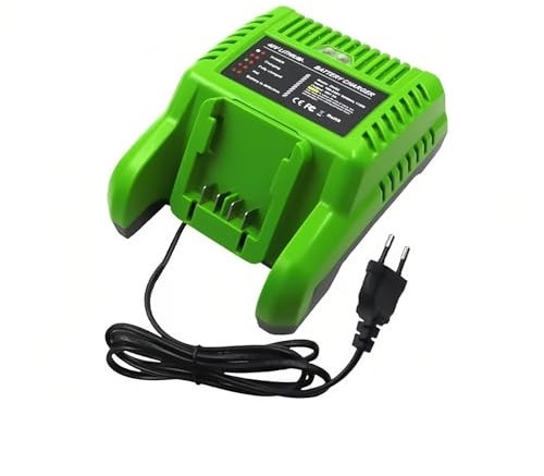 Batterie lithium 40 V for tronçonneuse électrique, tondeuse à gazon, scie à haie, scie à branches hautes, outil de jardin, chargeur 220 V. Compatible avec Greenworks 40 V 29462.(EU charger)