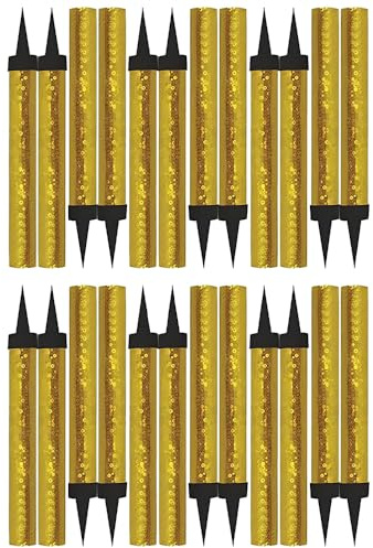 VR Angle Sparkling Fountain Candles in Twin Packs | Glitter Sparkle Effect for Birthdays, Wedding, Anniversary and Special Events | Celebrate Moments That Shine (Twin Pack 12, Golden)