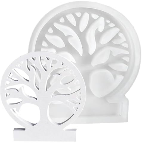 Bangbobi Stampi in Silicone Rotondi, Stampo in Silicone per Candele e Gesso, Stampo a Forma di Abete, stampi a Forma di casetta, Stampo a Forma di Corona