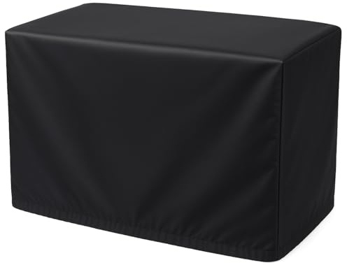 Housse de Climatiseur Extérieur Noire, Couvercle de Climatiseur en Tissu Oxford 420D Imperméable Anti-poussière Antineige, Protection Solaire Universelle 86*35*60cm