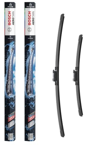 Bosch Aerotwin eA 555 S Front-Scheibenwischer - 600 mm und 400 mm | Set mit 2 Ersatz-Wischblättern und vormontiertem Multi-Clip-Adapter - in platzsparender Verpackung