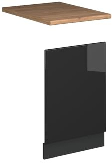 Vicco Frontblende Fame-Line, Anthrazit Hochglanz, 45 cm, AP Eiche