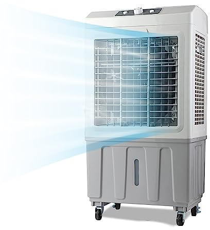Evaporative Air Cooler, 70L Water Tank, 3 Fan Speeds, 120° Oscillation, Industrial Swamp Cooler with Wheels for Outdoor Commercial Use
