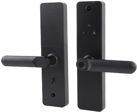 BAFOVY Serrure Connectée avec Caméra HD, 6 Modes de Déverrouillage (empreinte Digitale, Mot de Passe, Carte à Puce, Application Mobile, Mot de Passe temporaire), Sonnette Intégrée et