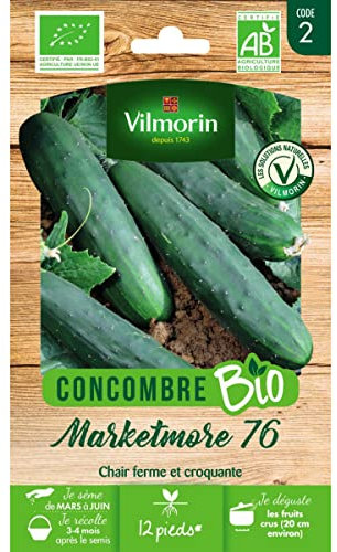 Vilmorin Organic Marketmore 76 Pacchetto di semi di cetriolo - Cucumis sativus
