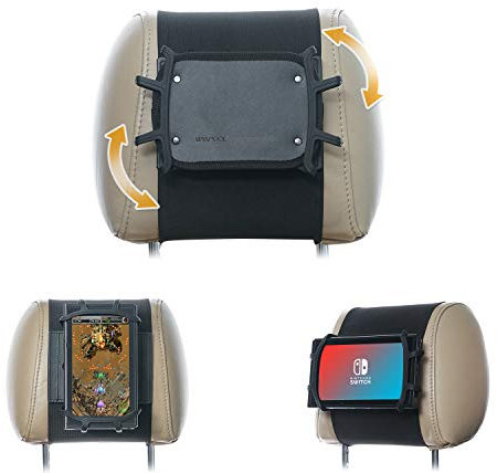 Car Headrest Holder, WANPOOL Swivel Car Headrest Mount Holder for Nintendo Switch & i Pad Air, i Pad Mini and Other Tablets