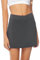 iClosam Tennisröcke Damen Hohe Taille Sportrock Golfrock mit Hose Laufröcke mit Taschen Sommerrock mit Innenshorts und Seitlichem Schlitz für Sport Golf Tennis Grau