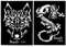 Minkissy 4pcs tattoo schablonen aushöhlen wolf tigerform tattoo vorlagen diy tattoo liefert drachen tatoo karte für männer frauen