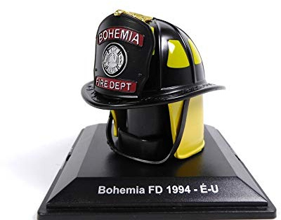OPO 10 Miniatur-Feuerwehrhelm, Maßstab 1/5 (5 cm): Bohemia New York Fire Department 1994 USA (03)