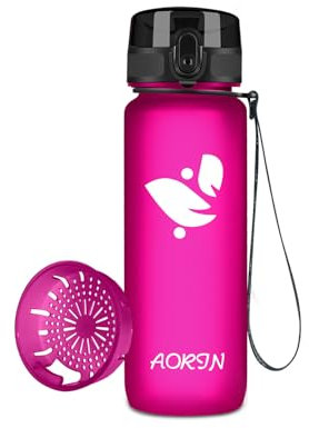 AORIN Sports Water Bottle - 500ml-Tritan Gym Bottle BPA-Free & Drinking Bottles, Leakproof,One Click Flip Lid/Kids,Adults,Gym,Outdoor Sport