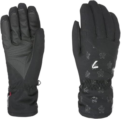 LEVEL Astra W Gore-Tex - Skihandschuhe Damen aus Nylon und Leder, Winterhandschuhe Damen Wasserdicht, Atmungsaktiv, Thermo Handschuhe mit Stulpe aus Pelz Ideal für Snowboard und Skifahren - 1 Paar
