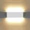 KAWELL 20W Modern Wandlampe LED Wandleuchte Up Down Aluminium Wandbeleuchtung Wasserdicht IP65 Innen Außen für Schlafzimmer Badezimmer Wohnzimmer Flur Treppen Korridor, Weiß 3000K