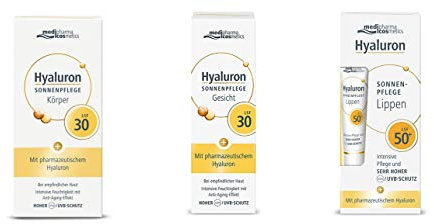 Hyaluron Sonnenpflege für Körper/Gesicht/Lippen LSF 30