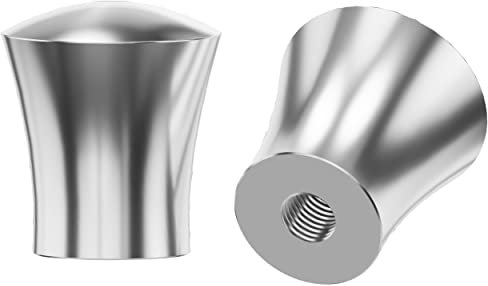 SCHILDER SYSTEME Edelstahl Schubladenknöpfe 8 Stk. | M4 Innengewinde | hochwertiger Edelstahlgriff | Möbelgriff für Schrank, Schublade, Bad, Küche | Türknopf silber | Schrankknöpfe silber