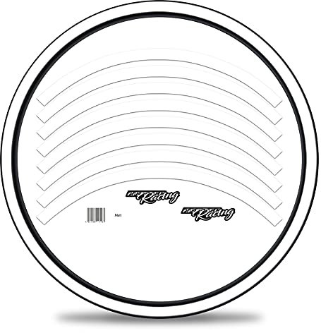 16-teiliges Set Felgenrandaufkleber Sticker für Fahrrad Felgen im Classic Design Komplett Set für 27 29 für Ebike Rennrad Mountainbike MTB Laufrad RX037 (Weiß, Matt)