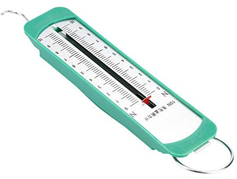Barra del dinamometro, dinamometro a molla a conchiglia verde in plastica 10N Dinamometro, facile usare per la fisica Strumento per esperimenti meccanici Fisico