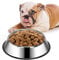 Nobleza Stainless Steel Dog Bowls Medium -500 ml, 21.5 cm/ 8.5 in Diameter Dog Bowl Medium Dog Water Bowl Dog Food Bowl Dog Feeding Bowl Pet Bowl for Dogs Cats Pet Water Bowl with Non Slip Rubber Base