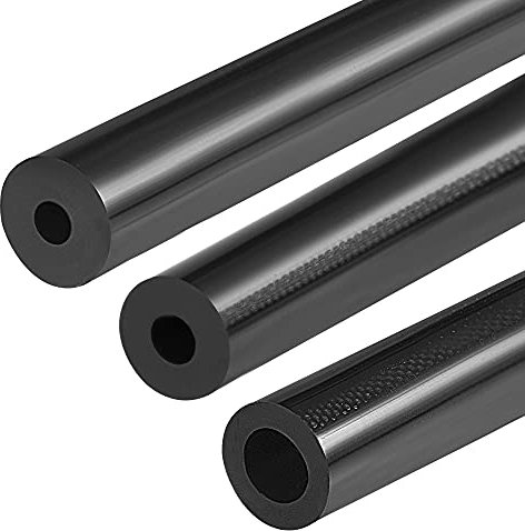sourcing map Vide Silicone Tube 3mm 4mm 8mm Diamètre Interne 3mm Paroi Épais Tube Tuyau pour Moteur 1.5m Noir