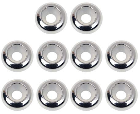 PHILSP DIY Perlen 10 Stück Edelstahl Gummi Einsatz Stopper Spacer Perlen für Add-a-Bead Armband Silber