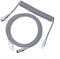 EPOMAKER MIX Type C Coiled Cable 1.8m, Type-C To USB A, TPU Mechanical Keyboard Cable with Detachable Aviator Connector for Gaming Keyboard (Grey)