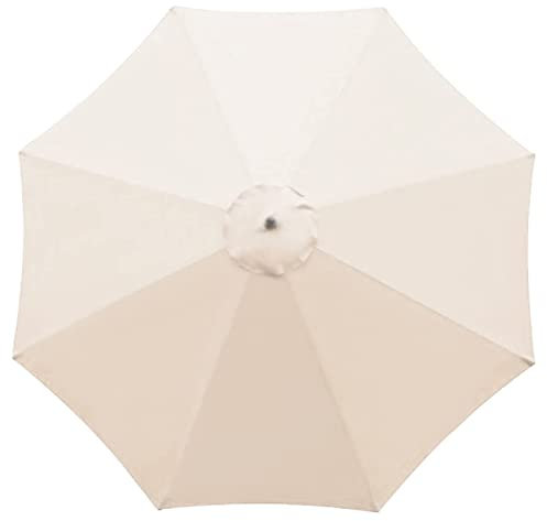 KDHKDFN Sonnenschirm Bespannung Ersatzbezug, Ersatzdach Für Einen 3m Sonnenschirm, Ersatzbezug Mit 300 cm Durchmesser 8 Streben(Color:Weiß)