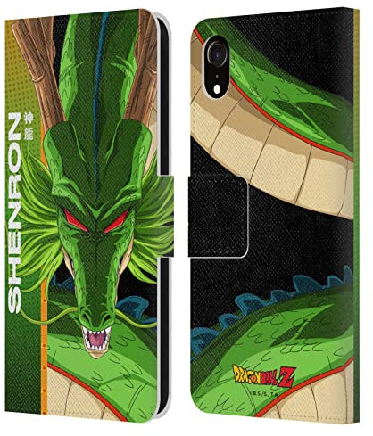 Head Case Designs Officially Licensed Dragon Ball Z Shenron Saiyan Arc Characters Leather Wallet Case Compatible With Apple iPhone XR