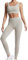 Dohomiryo Ensemble De Vêtements De Sport Femme 2 Pièces - Survêtement Avec Soutien-Gorge Et Legging De Yoga - Sportswear Fitness D'entraînement - Tenue De Sport Kaki M