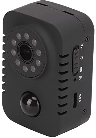 Tonysa Mini Videocamera MD29, Scatto in Prima, Videocamera Portatile HD 1080P, Videocamera PIR a Infrarossi Grandangolare, con Design a Clip Posteriore, Batteria da 1200 mAh,