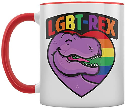 LGBT-Rex Red Inner 2-Tone Tea and Coffee Mug White