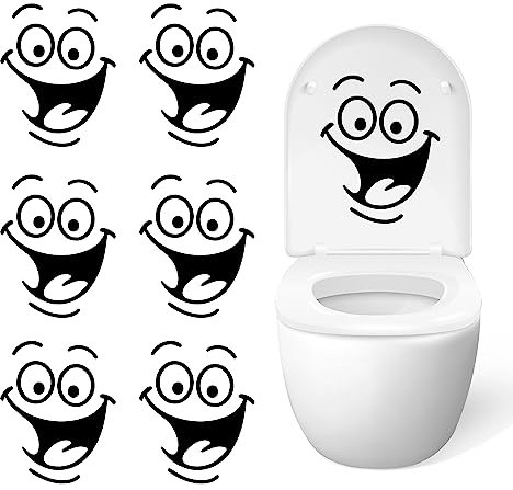 Wc Aufkleber 6 Stück Witziger Wandaufkleber Aufkleber Wc Sitz Toilettensitz Wandtattoo In Deiner Deckel SchließEn Wand Aufkleber Sticker