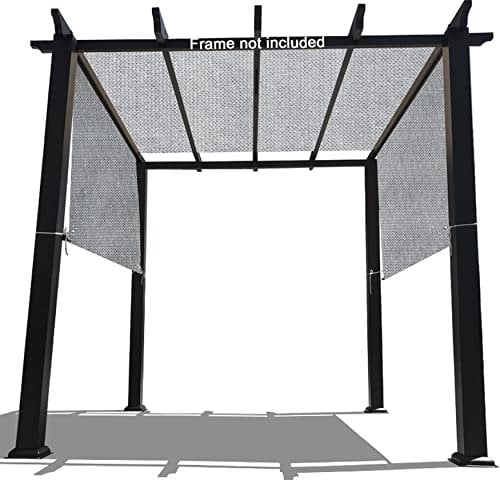 Alion Home Copertura parasole di ricambio per pergola, permeabile in HDPE, con tasche per asta (30,5 x 2,9 m, grigio)