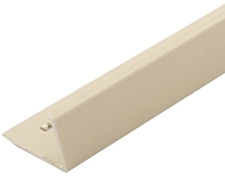 PVC Straight Edge L Shaped Tile Trim - Beige, 8mm Depth - 2500mm Long