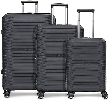 Stratic Koffer-Set 3-teilig für Damen und Herren | Reise-Trolleys 50 x 29 x 76 cm aus hochwertigem, leichtem Polypropylen Material | Doppelrolle & Teleskopgriff| Shine Serie