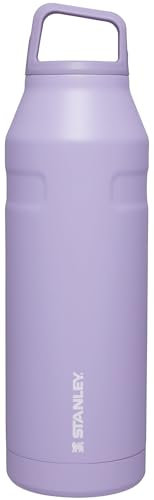 Stanley IceFlow Wasserflasche mit Deckel und Tragegriff, 1,5 l, breiter Öffnungsdeckel, leicht und auslaufsicher, für Reisen und Sport, isolierter Edelstahl, BPA-frei, Lavendel