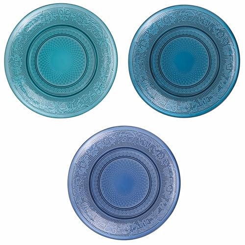 Villa d'Este Home Tivoli Imperial Ocean - Juego de 6 platos para pan (15 cm de diámetro, cristal)